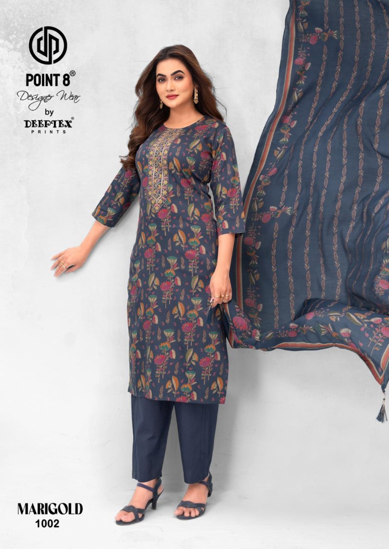 MariGold Vol 1 By Deeptex Jam Satin Readymade Dress 
